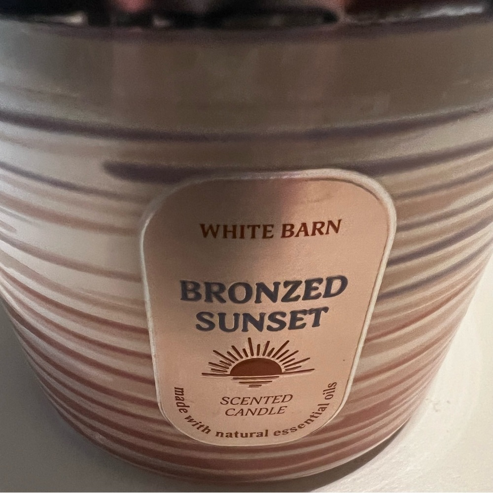 White Barn Bronzed Sunset Jar 3 wick Candle